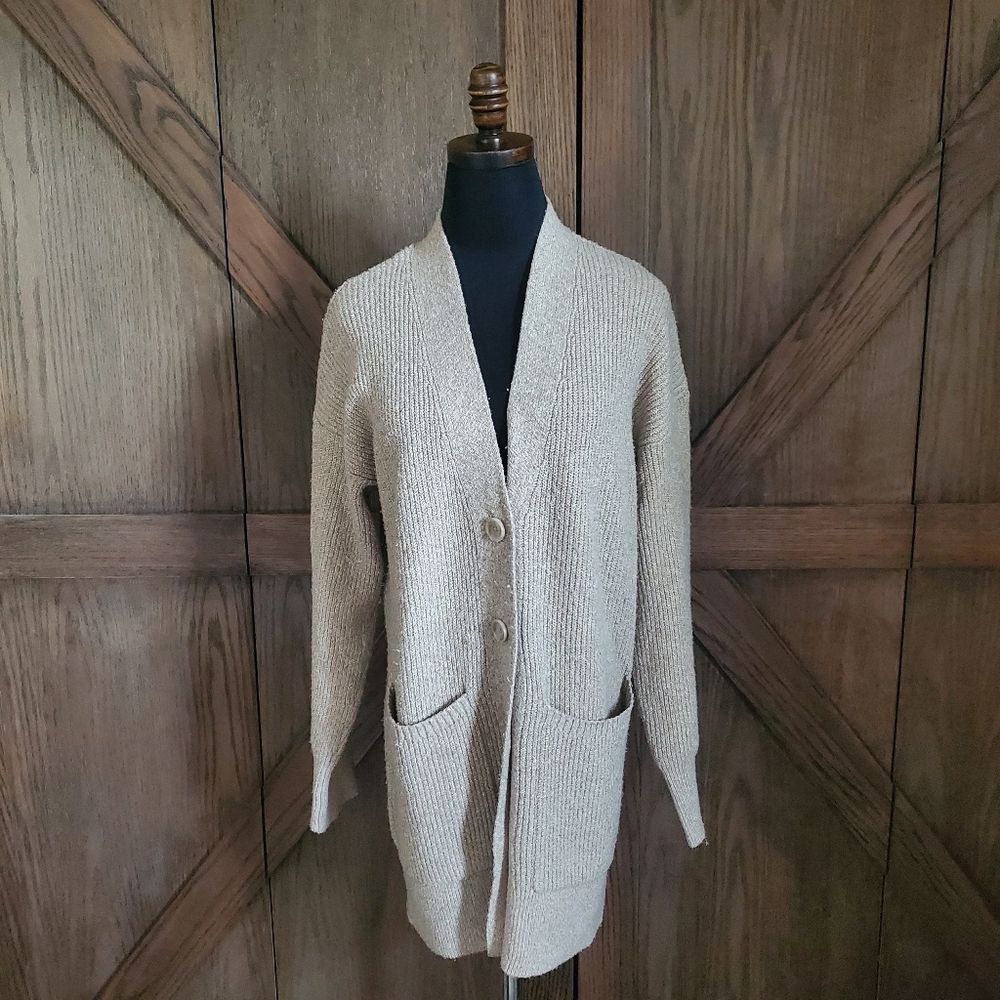 LAST CHANCE Zara Beige Cardigan Sweater